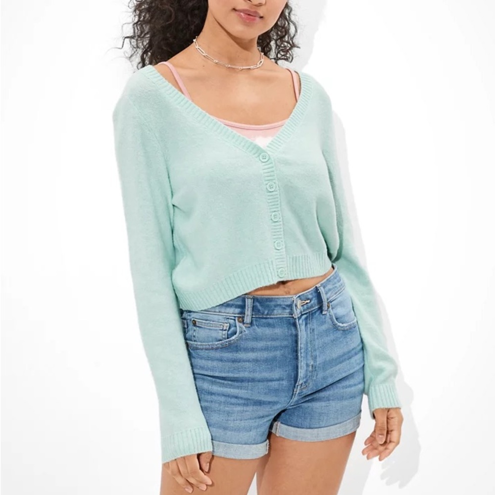 American Eagle Teal Cardigan